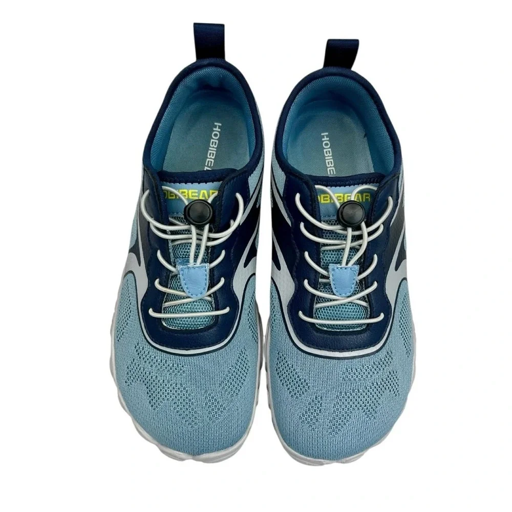 HOBIBEAR Barefoot Water Shoes Men Women Aqua Socks Blue Size 40 9.5